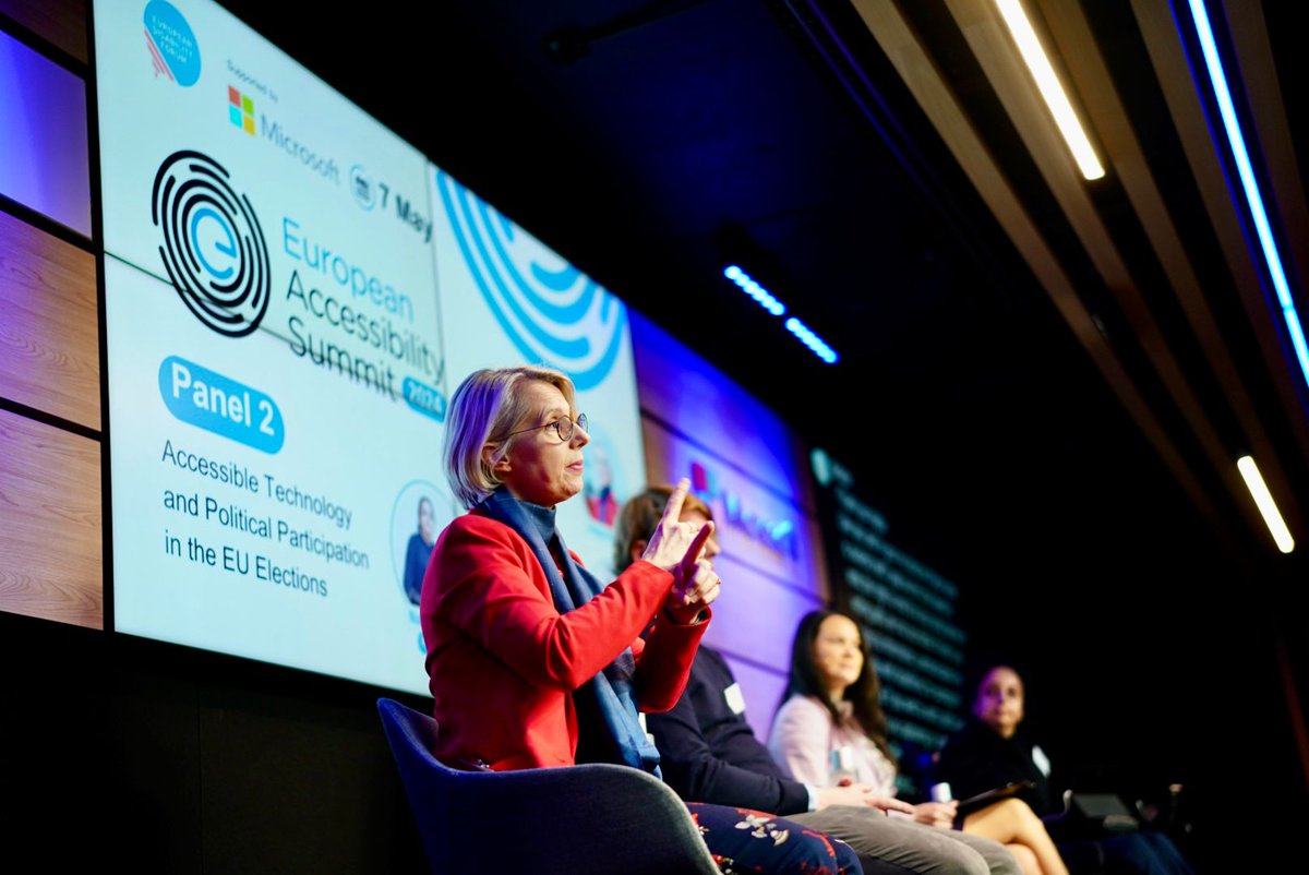 MyEDF's tweet photo. We now speak about political participation with @dleichtman, Nellika Valder from Electoral office of Estonia, former MEP @StevensHelga and Thijs Degheldere from @itsmeDigitalID.
▶️secure and accessible personal identification tech
▶️accessible voting
#EUAccessibilitySummit
1/2 https://t.co/AfX7ZZvpT5