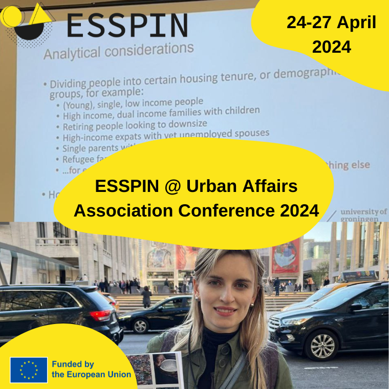 ESSPINproject's tweet photo. โก At the Urban Affairs Association Conference 2024, @AgataTroost talked about the results of her research on the housing affordability crisis and mental health in the Netherlands.
Don't forget to follow us ๐
https://t.co/heNcyg8C2R
#ESSPINproject #research https://t.co/BPy3bik5h1