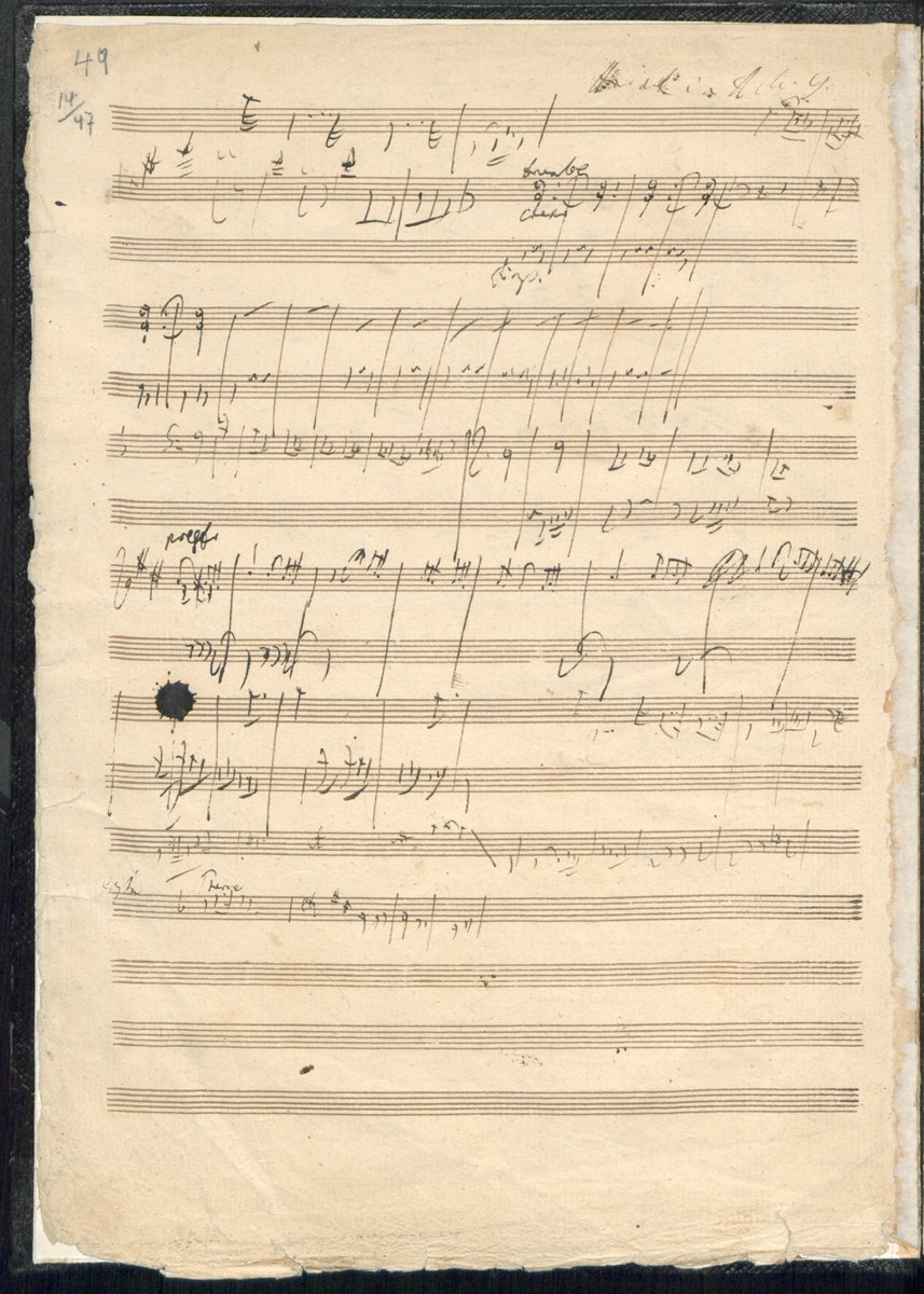 Was it coincidence or fate? Johannes Brahms saw the light of day exactly nine years to the day after the premiere of Beethoven’s IXth - 191 years ago today. Brahms, an avid collector, owned a sheet of sketches for Beethoven’s IXth, which is now kept in our archive.