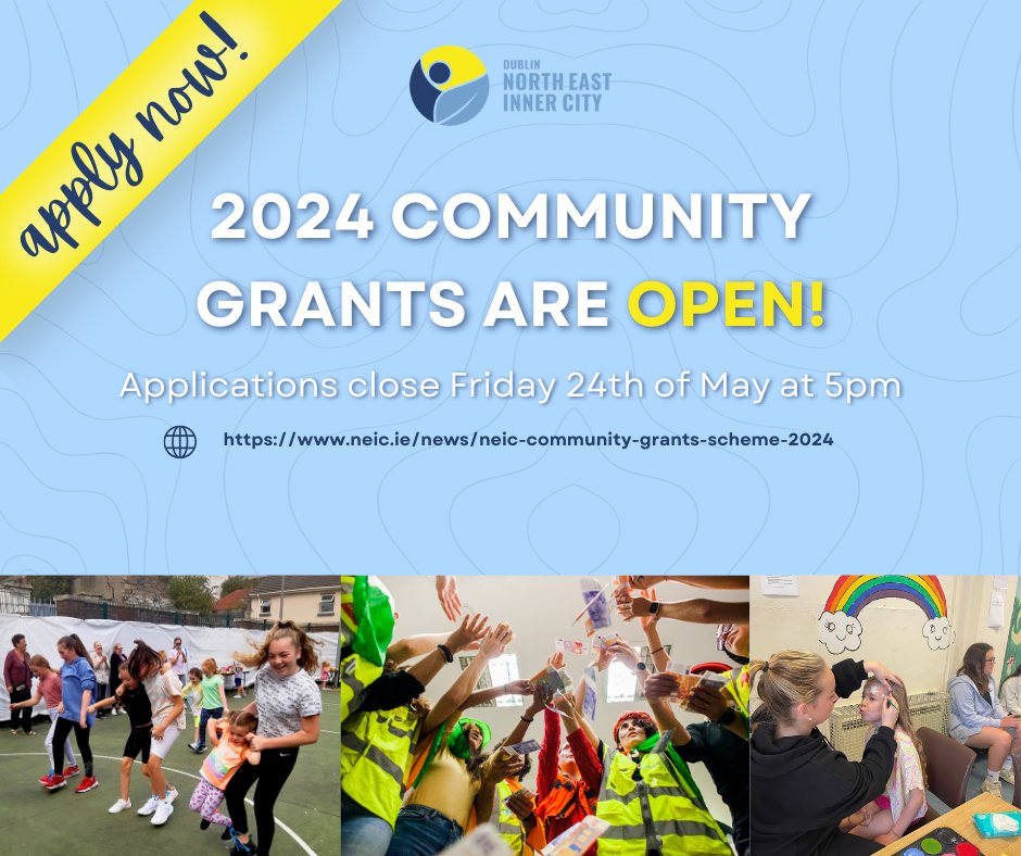 🌟REMINDER🌟 the 2024 Community Grants scheme is open for applications until Friday the 24th of May! Head to neic.ie/news/neic-comm… for more info! #NEIC #CommunityGrants