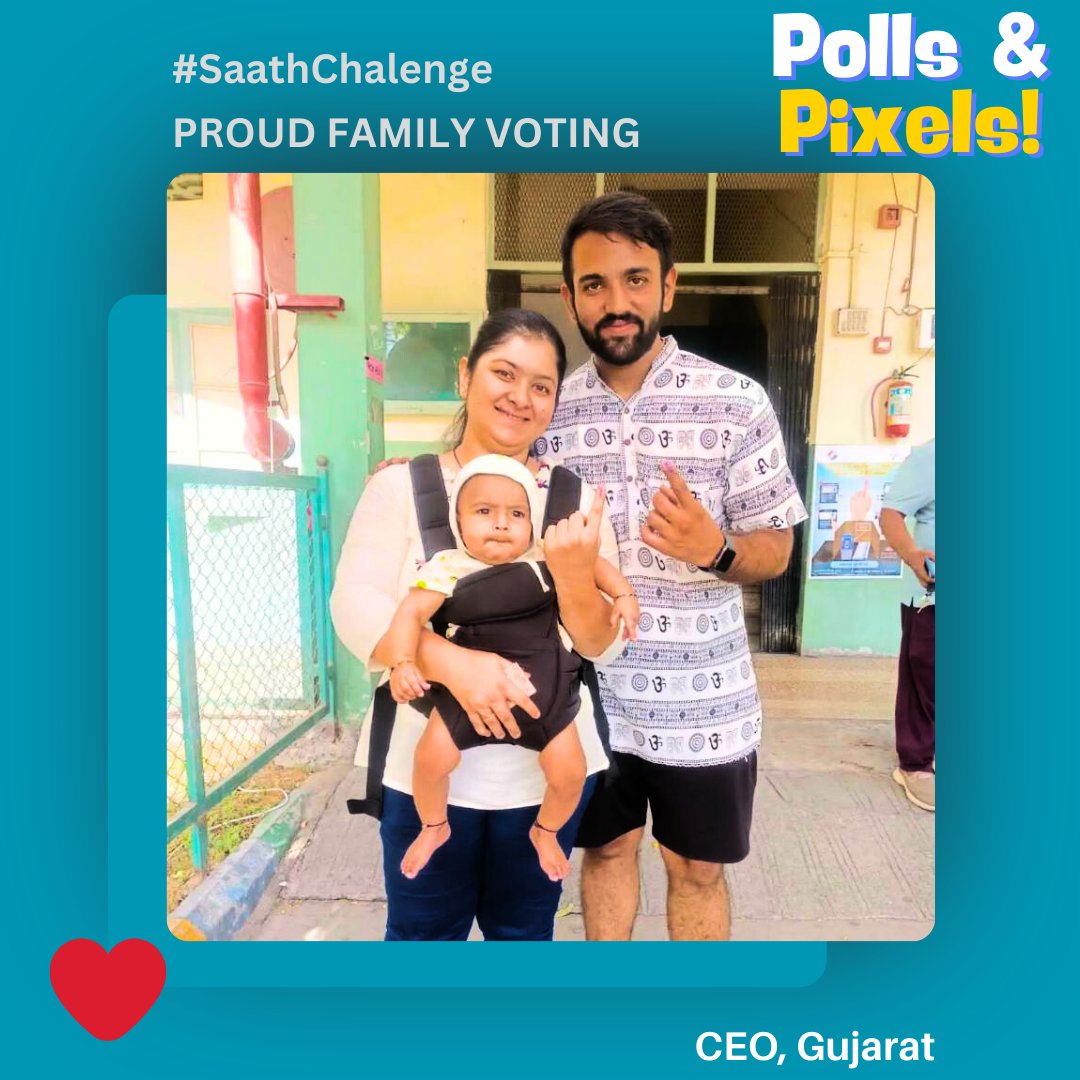 Polls & Pixels Happy Family Voting #IVoteforSure #MeraVoteDeshkeliye #ChunavKaParv #DeshKaGarv #LokSabhaElection2024