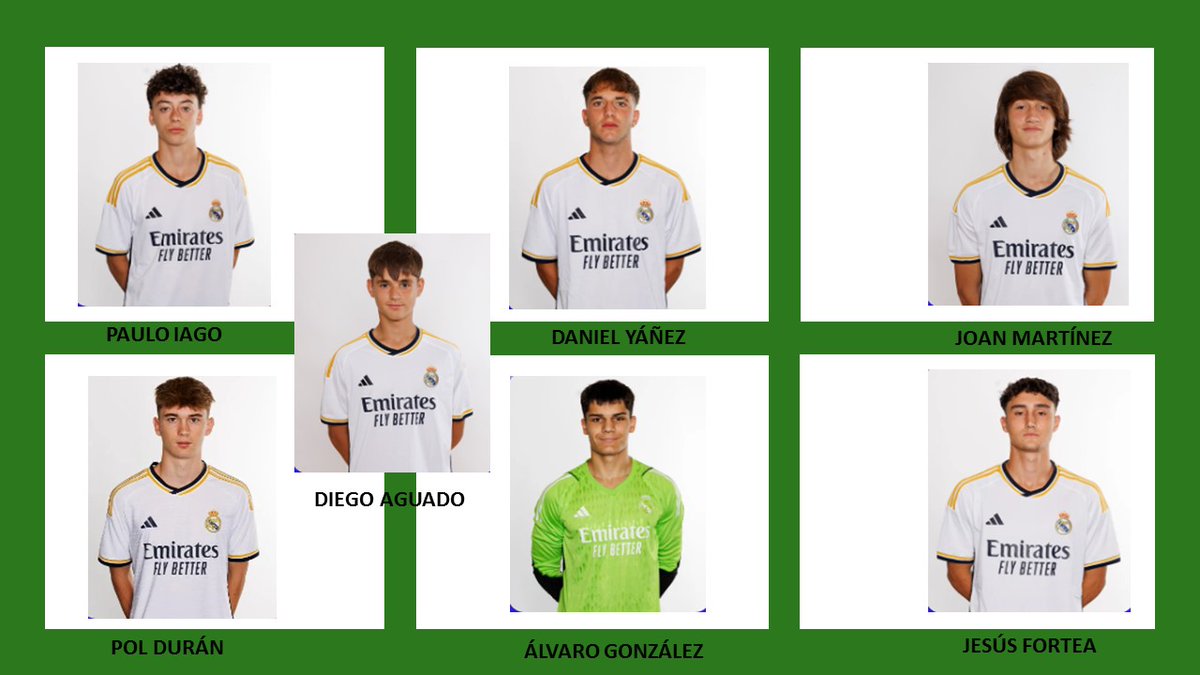 Siete madridistas convocados con España Sub-17: Joan Martínez (16), Diego Aguado (17), Jesús Fortea, Pol Durán (17), Paulo Iago (17), Álvaro González (17) y Daniel Yáñez (17).

Día 13 va hacer unos entrenos a El Albir (Alicante). La lista definitiva se dará el 17 de mayo