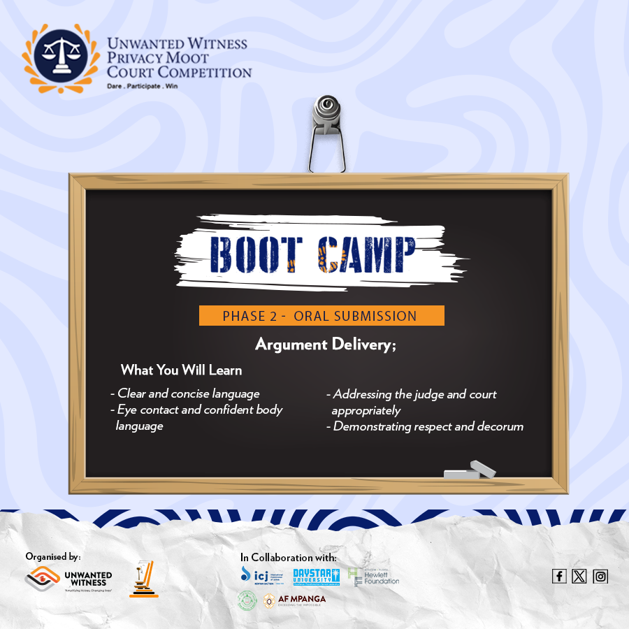 Calling all participants! It's about clearly communicating your legal reasoning, captivating the judges' attention, and ultimately swaying their decision in your favor. Our boot camp is aimed at developing your oral advocacy skills. Register now shorturl.at/tyEJK