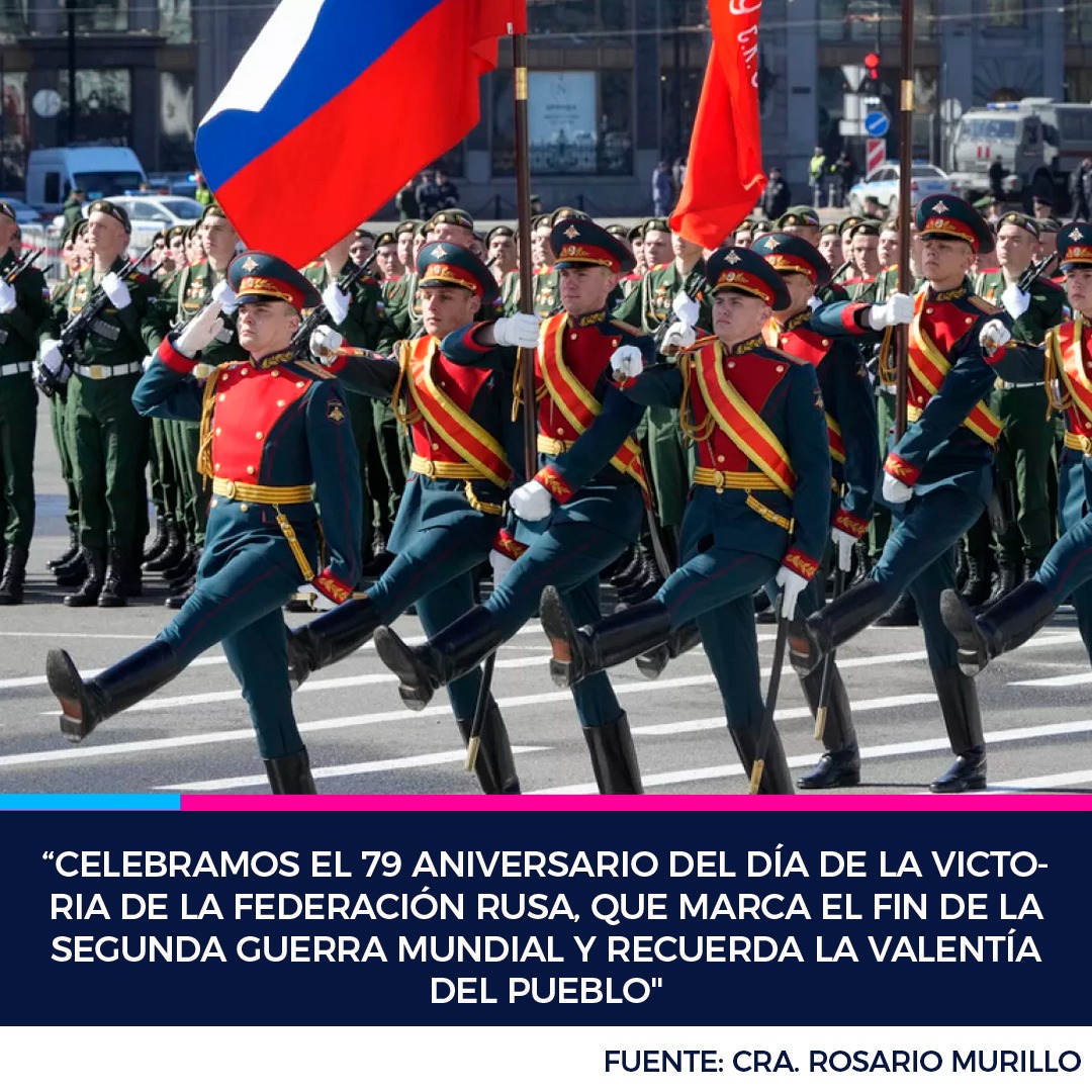 Viva la Federación de #Rusia desde #Nicaragua felicitamos la victoria al pueblo #SomosUNAN #4519LaPatriaLaRevolución #ManaguaSandinista