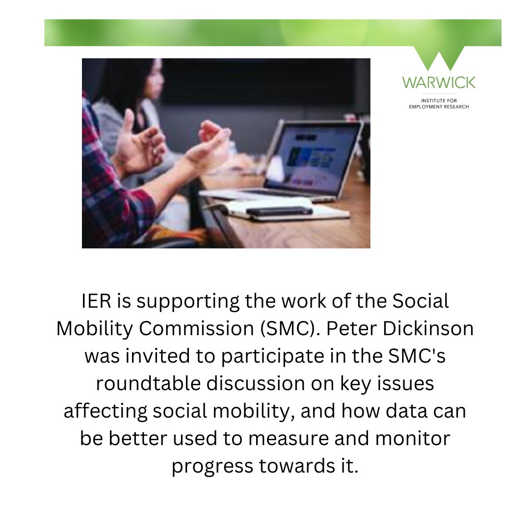 Supporting the work of the Social Mobility Commission! Read more here: warwick.ac.uk/fac/soc/ier/ne… @SMCommission #EmploymentResearch