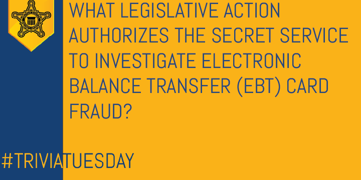 Welcome to another #TriviaTuesday! We partnered with Nevada law enforcement to tackle EBT and credit card skimming near #Vegas. What legislation authorizes us to investigate EBT fraud? Tune in tomorrow for the answer!