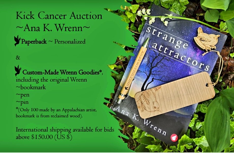 Hey ‼️ Let's get ready to kick Cancer's A$$ by bidding. A bunch of authors have donated, so we're all sure to find something. May 9th-12tt. Link below 👇(Hope this works. I've been having problems sharing the link) 👇 linktr.ee/anakwrenn #KickCancerAuction #sapphic