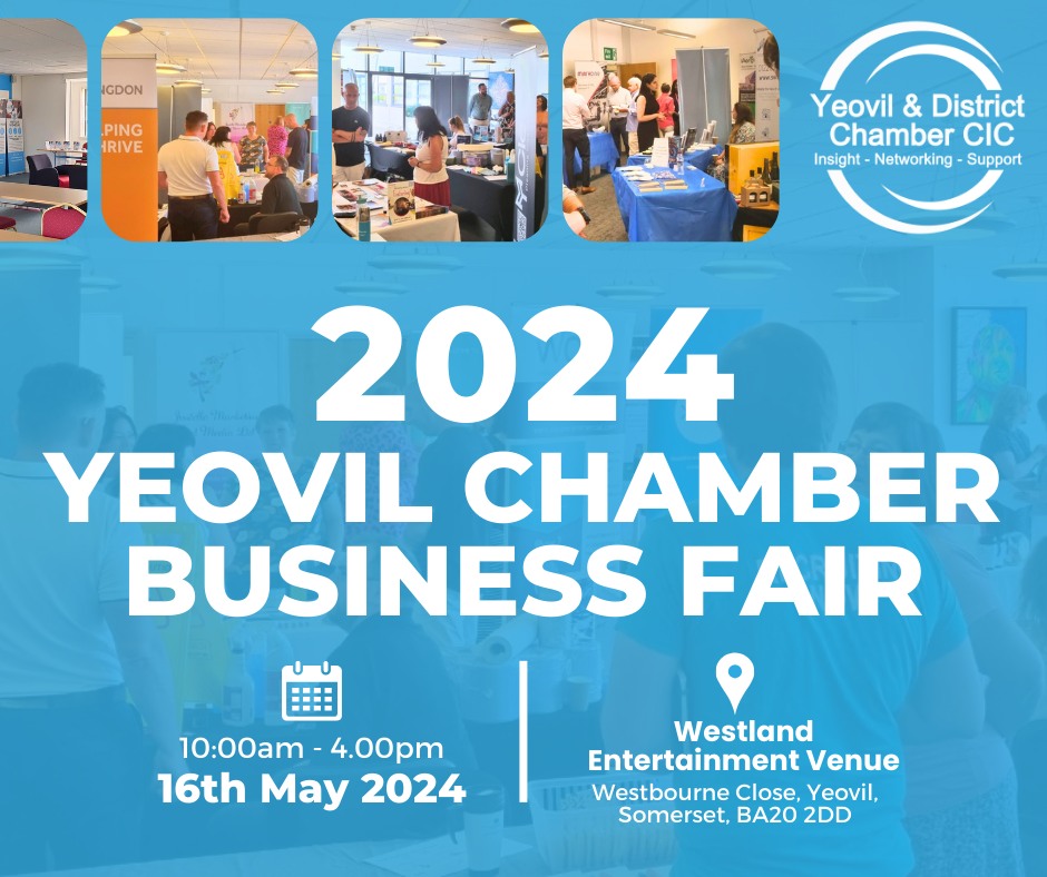 We're very excited to be exhibiting at the upcoming <a href="/YeovilChamber/">Yeovil Chamber</a> Business Fair! 🗣️ This event is a wonderful opportunity to meet other local businesses, network and see the full power of the #Yeovil business scene in action! rb.gy/4r2o7u. #Somerset #YeovilBiz