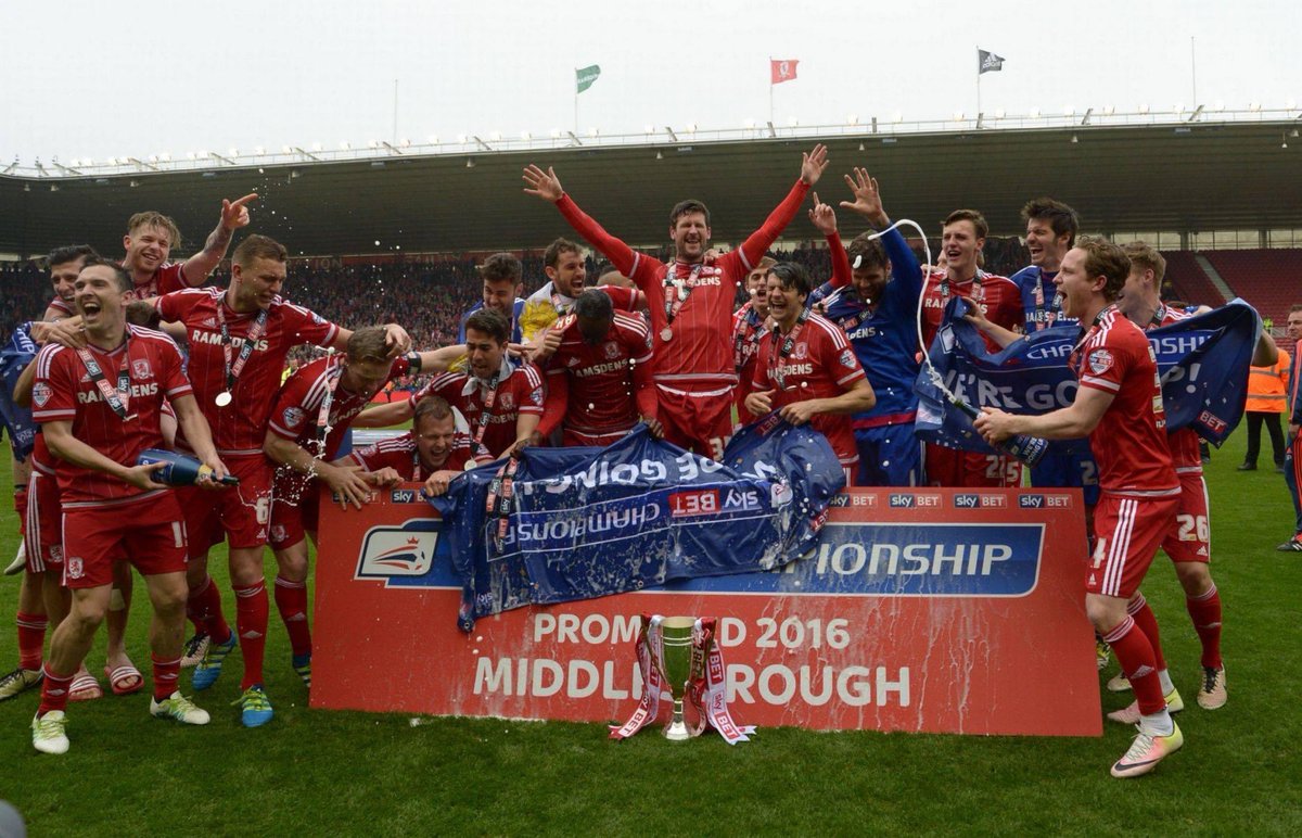 #OnThisDay in 2016, on a gloomy afternoon in early May, #Boro clinched promotion. Let’s see your photos and videos from an unforgettable day at The Riverside 🆙👇