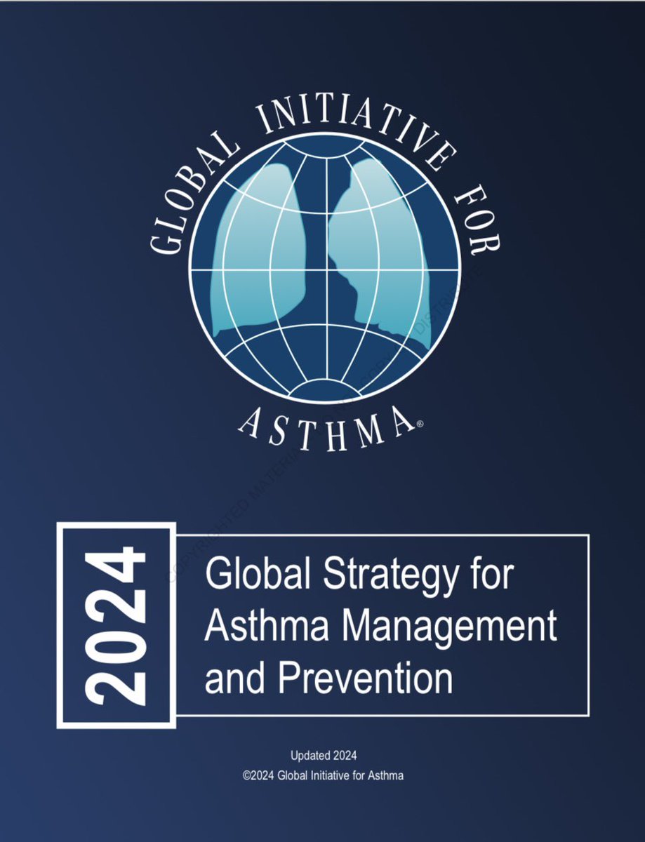 صدور الدليل العالمي GINA 2024 لتشخيص وعلاج الربو هذا اليوم بمناسبة اليوم العالمي للربو الذي يوافق ٧ مايو 2024 GINA MAIN REPORT Global Strategy for Asthma Management and Prevention The 2024 update of the Global Strategy for Asthma Management and Prevention incorporates new