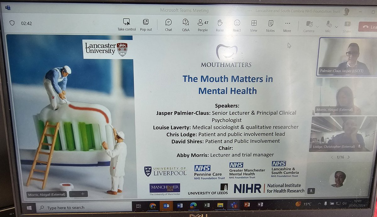 Excited to hear the preliminary findings of the @MouthMatters_UK today. @LSCFTResearch was one of the leading recruiting sites for this and our RAs Becca and Connie have been fantastic delivering this project