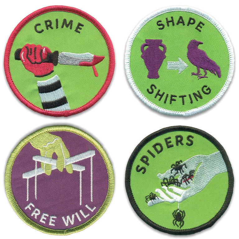 Crime. Free Will. Shapeshifting. ...Spiders. Celebrate your amazing talents with achievement patches! topatoco.com/collections/wt…