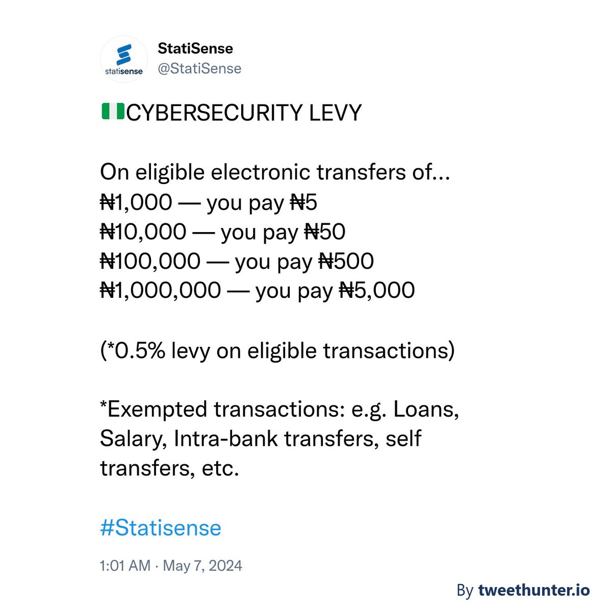 #Cybersecurity #Taxation #Finance #DigitalEconomy #Policy #Government #Tech #TransactionFee #Security #NigeriaGovernment #CybersecurityPolicy #DigitalSecurity