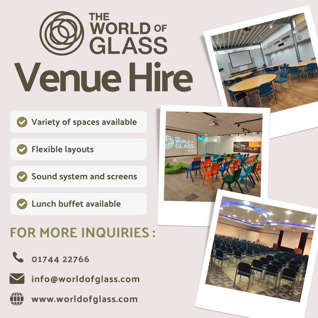 Did you know that we have spaces for hire? We have the perfect space for any occasion, whether that's your next training day, conference or even a staff away day. Email us at info@worldofglass.com or get in touch on 01744 22766. #theworldofglass #sthelens #merseyside #venue