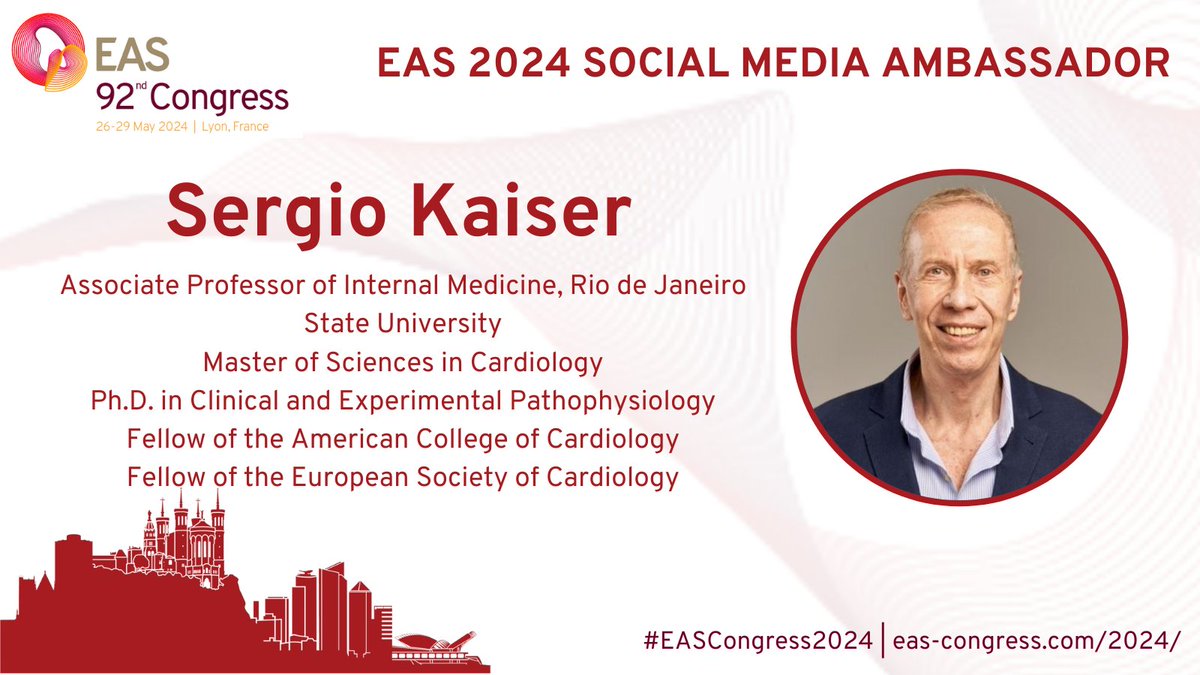 ✨ Meet our #EASCongress2024 Social Media Ambassadors: @drpablocorral, @DrPenson, @SABOURETCardio and Sergio Kaiser @pabeda1! Get ready for exclusive insights, behind-the-scenes coverage, and vibrant interactions as they take you through the highlights of the congress!