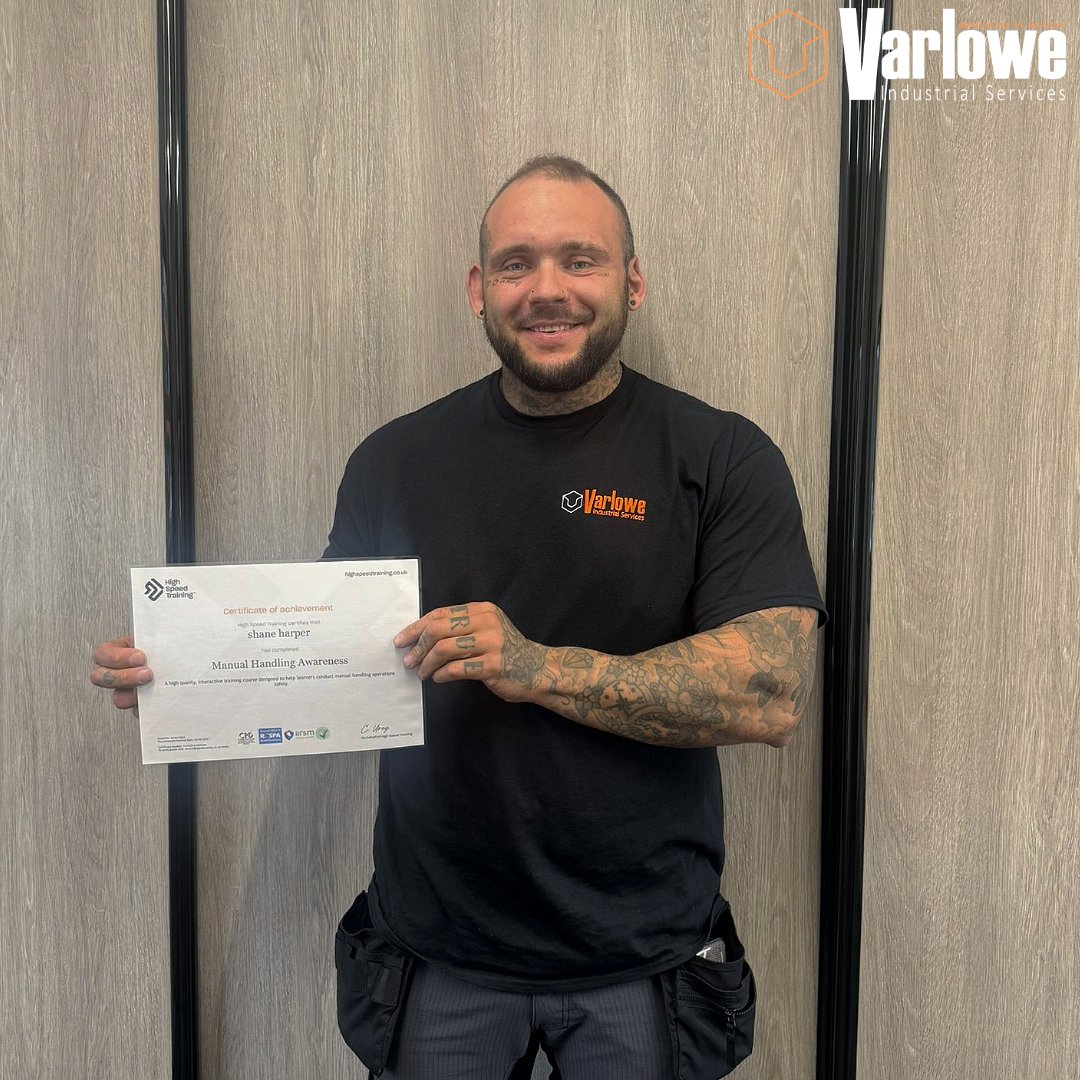 #TrainingTuesday - Congratulations to Shane Harper for recently passing certifications in manual handling, COSHH, and health & safety, demonstrating his commitment to workplace excellence. 🦺 #ProudTeam