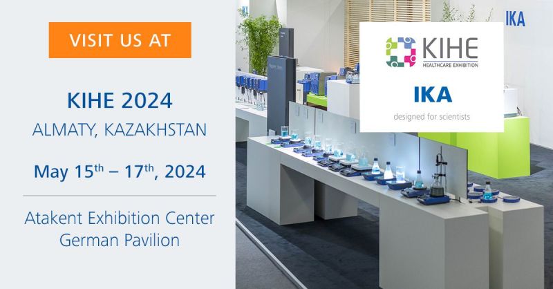 📢 Visit us at the 𝗞𝗜𝗛𝗘 𝟮𝟬𝟮𝟰. We are looking forward to meeting you. You will find us at the German Pavilion 👉 More info: kihe.kz/en/

#exhibition #KIHE #KIHE2024 #laboratoryequipment #IKA #visitus #designedforscientists #lookattheblue #chooseIKA