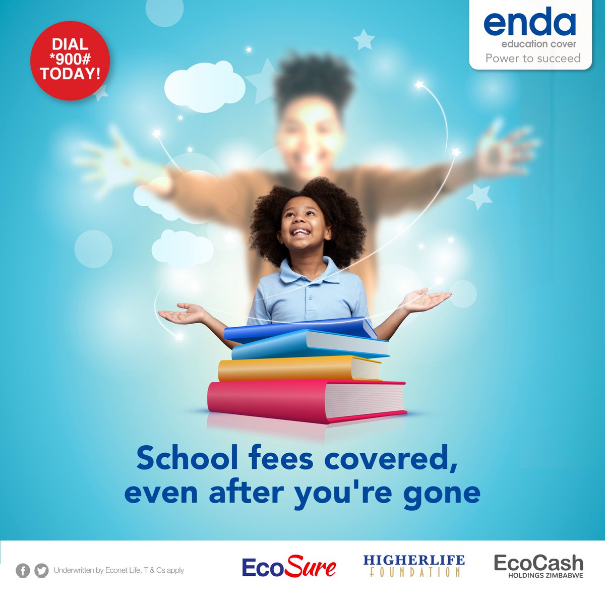 #Sponsored 🔴Invest in their dreams for as little as $2.50 and allow your child access to up to $6,000 in education cover per term in the event of the unexpected. Sign up today ecosure.co.zw/enda-education… #Enda Education #EcoSure