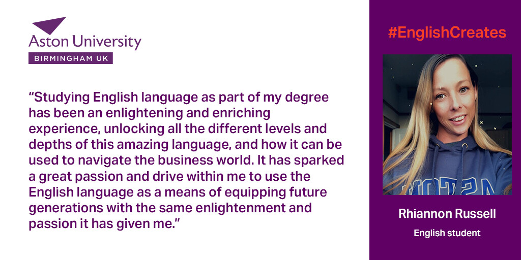 English degrees matter. Hear from Rhiannon, current undergraduate English student at @AstonUniversity, as she shares her insights. #EnglishCreates @UnivEnglish @EnglishAston