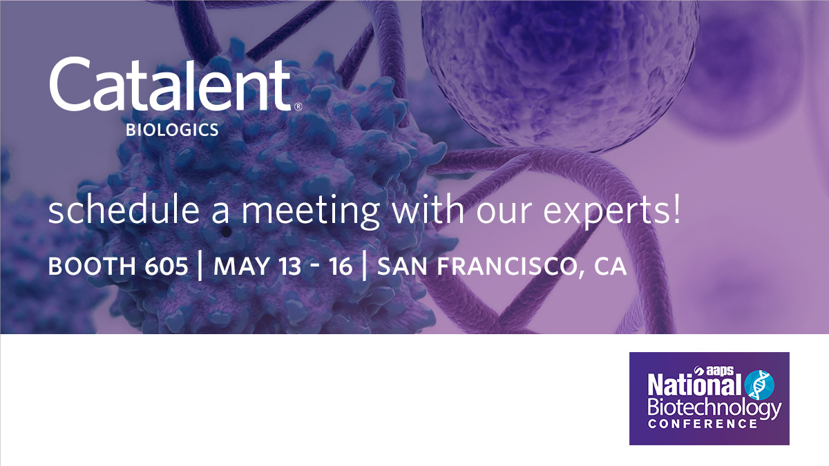 Schedule a meeting with our team at AAPS in San Francisco to discuss how Catalent Biologics can help accelerate your proteins, cell and gene therapies, and vaccines with a wide range of reliable GMP analytical services. ow.ly/E9Bz50RxVlA