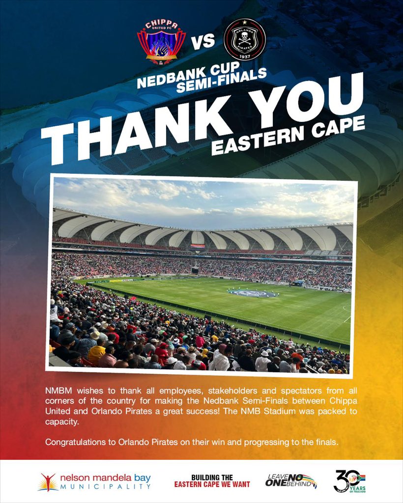 Thank you to everyone who attended the game!

#GqeberhaCityOfAction #BuildingTheEasternCapeWeWant #LeaveNoOneBehind