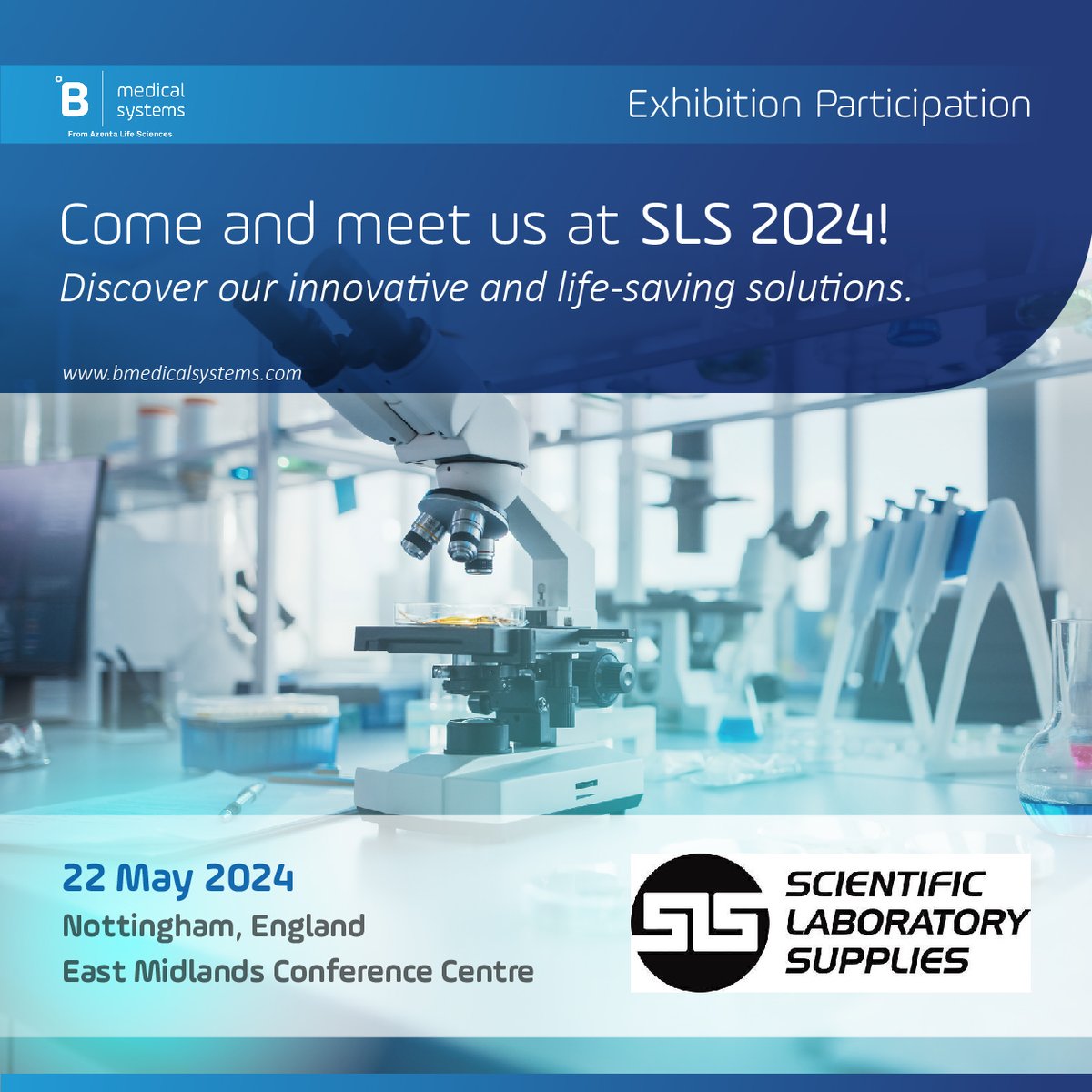 BMedicalSystems's tweet image. We are coming to the #UK!

The #SciLabShow2024 is taking place in Nottingham on the 22nd of May, and we will be attending it!

Come and meet us and discover our medical #coldchain solutions designed for #labs!

Register here: ow.ly/bmhg50Rybw2

@SciLabShow #Exhibition
