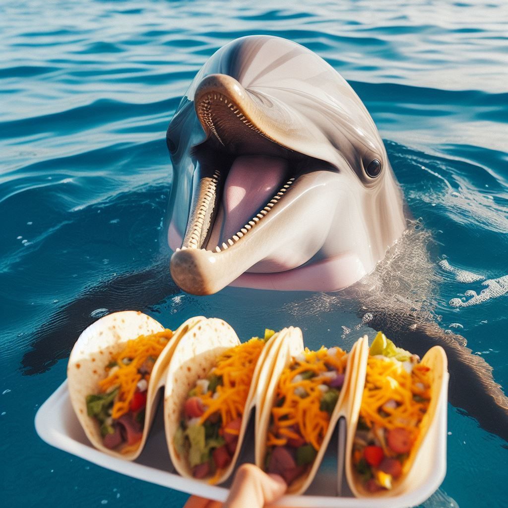 🌮 Splash into #TacoTuesday with the curiosity of a dolphin! 🐬

🌊 Stay playful, stay motivated, and let every bite inspire a sea of possibilities! 🌮💙 

#HangryAnimals #StayCurious #StayPlayful #bing #Dolphin #Happy #Fun #Explore #PositiveVibes #Motivation