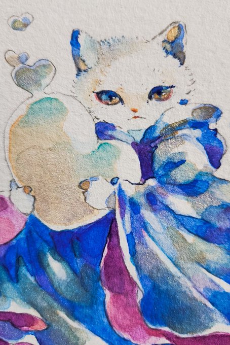 「猫 絵の具」のTwitter画像/イラスト(新着)
