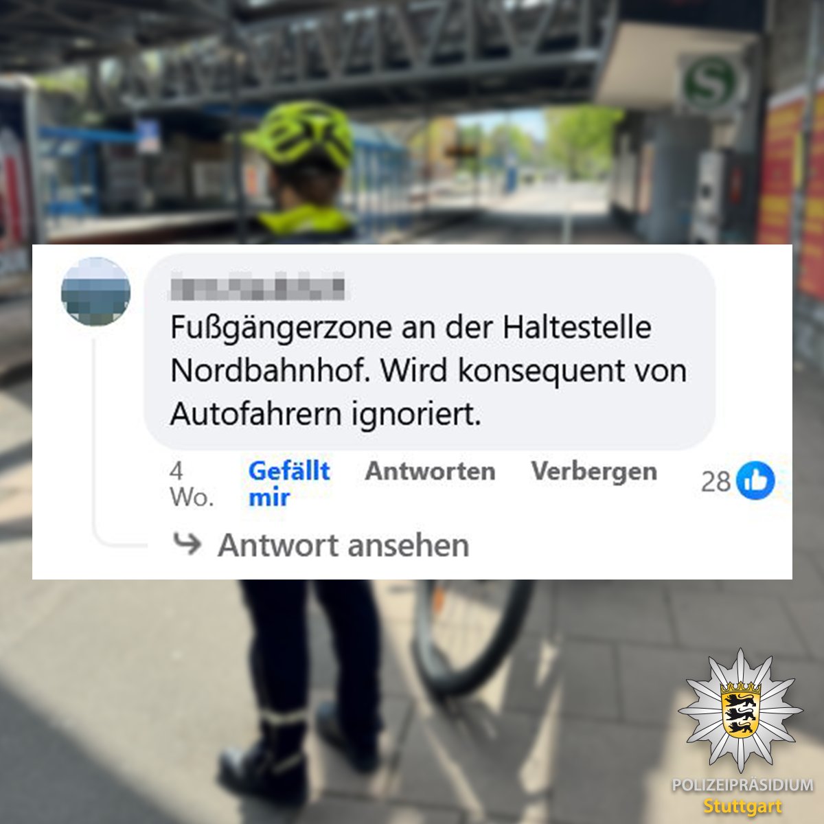 1️⃣ Grünewaldstr.: 17 x Verstöße von 🚗 Autofahrern gegen Durchfahrverbot. 2️⃣ Nördlich des Hauptbahnhofs: 37 x 🚗 Autofahrer auf Gehweg gehalten/geparkt. 3️⃣ Killesbergpark: 2 x 🚲 Radfahrer auf Fußgängerweg. 4️⃣ Nordbahnhof: 3 x 🚗 Autos in Fußgängerzone. Eure #Polizei #Stuttgart