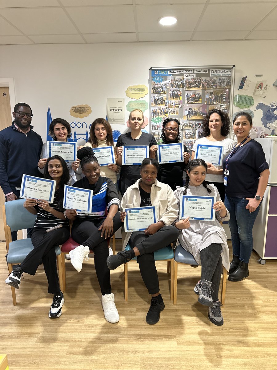 OSCE Training Complete✅
 Congratulations to Cohort 5! Best wishes for your exams👏🎉
<a href="/NorthMidNHS/">North Mid NHS Trust</a> <a href="/CapitalMidwife/">CapitalMidwife</a>
<a href="/NicoleCNHS/">Nicole Callender</a> <a href="/NatoyaMamby/">Natoya Campbell</a>
<a href="/PrinceKingInneh/">Prince King-Inneh</a> #Midwifery #OSCE