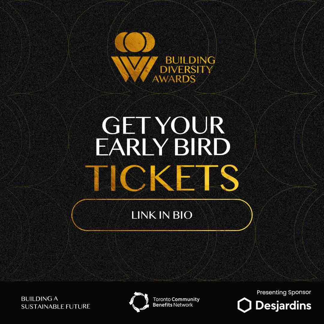 The Building Diversity Awards honours the visionaries and trailblazers fostering a more inclusive future in the construction industry

Early bird tickets are on sale until May 10th at buildingdiversity.communitybenefits.ca/tickets

#BuildingDiversityAwards2024 #diversityandinclusion #CommunityBenefits