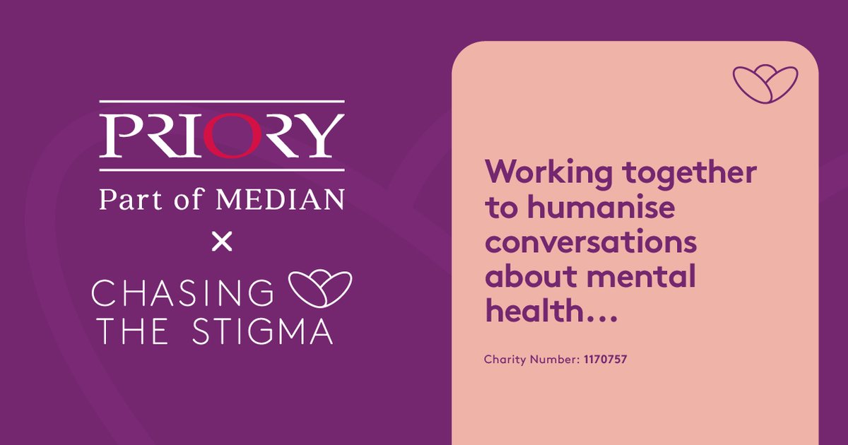 📣 New partnership claxon! 📣 We've teamed up with @PrioryGroup, the UK’s largest independent provider of mental health and adult social care services, to help people access a range of support via our Hub of Hope. Want to find out more? ➡️ chasingthestigma.co.uk/news/priory/