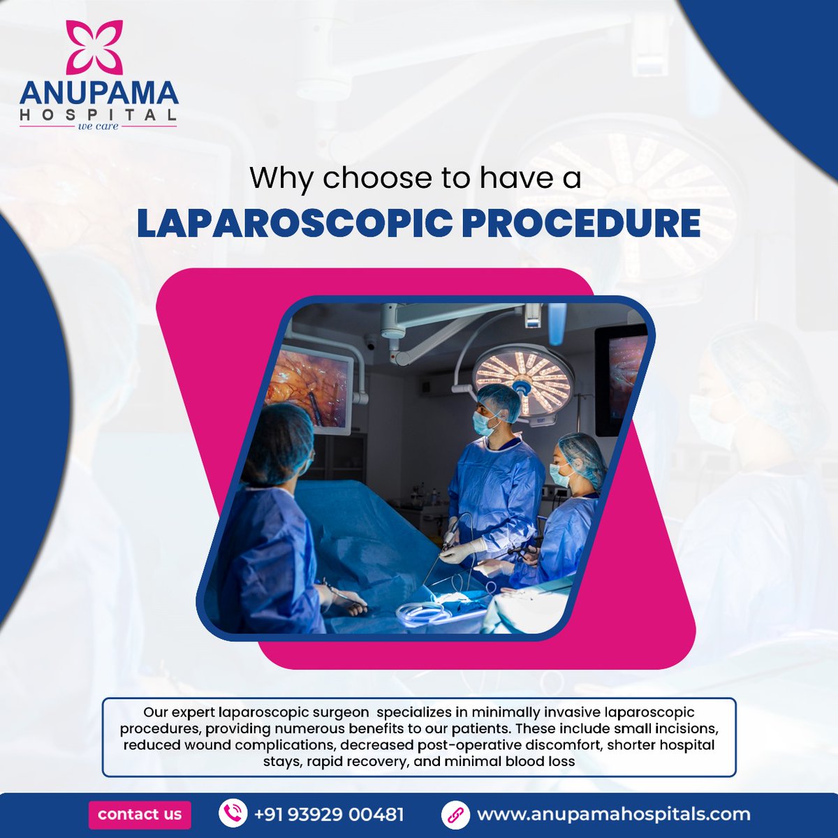 Why choose to have a Laparoscopic Procedure

#laparoscopy #surgery #laparoscopicsurgery #surgeon #infertility #gynecology #hospital #ivf #medicine #hysteroscopy #gynecologist #medical #doctors #health #healthcare #generalsurgery #laparoskopi #anupamahospitals