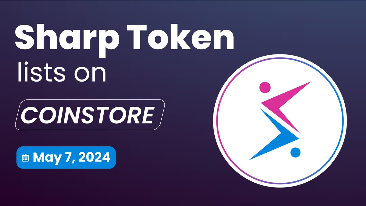 🚀It's official – @SharpToken is now live on @CoinstoreExc! Join us as we kick off this journey with our first launch on this esteemed platform. Keep an eye out for updates and special announcements! Trade here🔥: tinyurl.com/3d6yzp8k #SharpToken $Sharp #Coinstore…