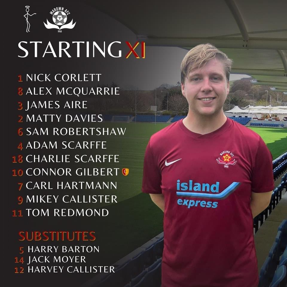 For the final time this season, our match day squad that travels to the Bowl tonight🟣🟡 *Note that kick-off is now at 7.15pm 🏟️ @ManxFootyPod @Upfrontfooty @IsleofManFA @ManxSoccerSat