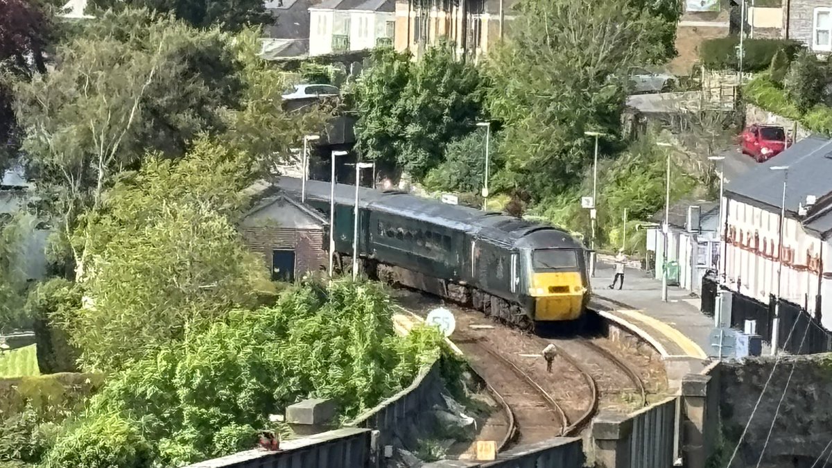 GWR Castle HST at Saltash earlier this morning