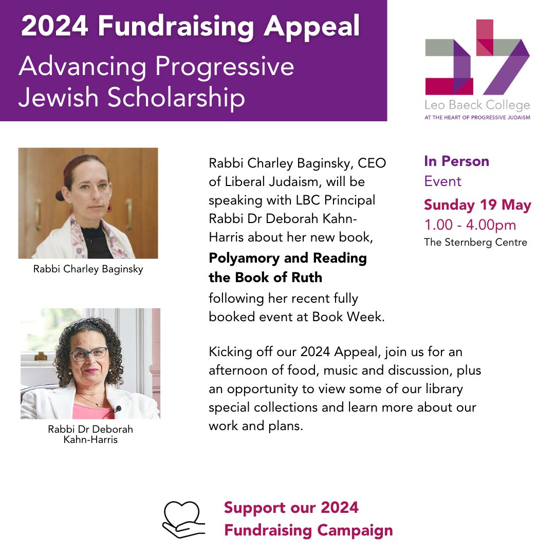 There's still time to book your ticket to next week's event at LBC - tinyurl.com/lbcfundraiser2… Come join us for an afternoon of discussion, food and live music as we kick off our 2024 fundraising appeal! And you'll also get a chance to meet and speak with our student rabbis!