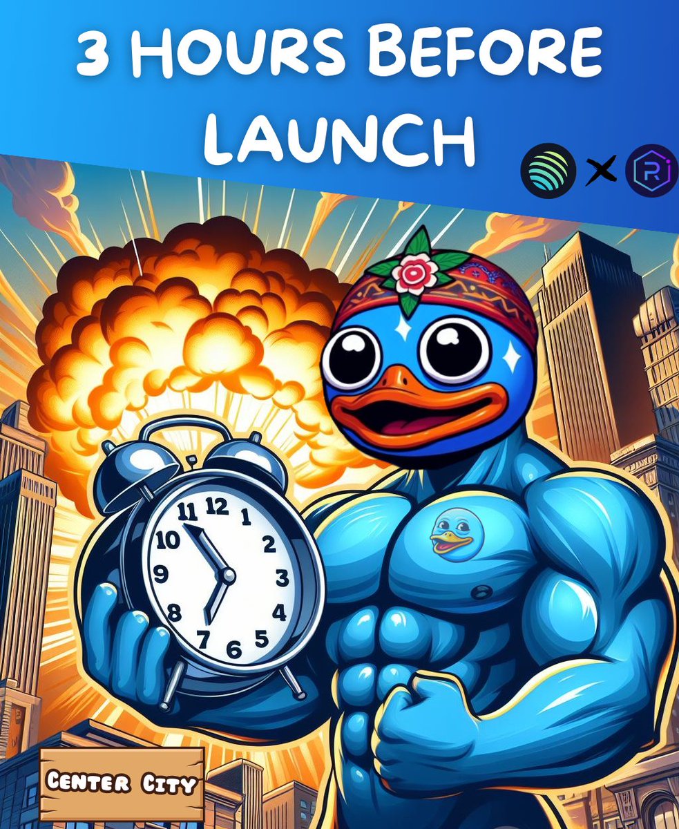 🚀 $BDUCK is launching in just 3 hours 🚀

and #BDUCKCHAD have just arrived at CenterCity🔥

This is where it's all happening. But what's going to happen ?!!!! 😍🦆

You'll find out very soon, don't forget your spacesuits.. 👀 🚀

CPqY8ZHmfzUKbc8p3Kdg7StddT3J9y8R2qxgbSxwmhV2…