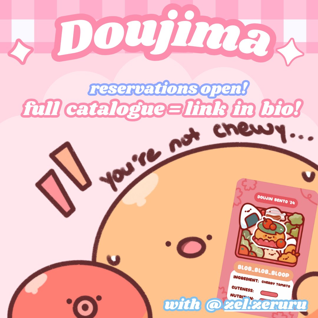 🌸Reshares are greatly appreciated! 🌷Hi everyone I will be boothing this weekend #doujima2024 at table F34. Please visit my cardd for my full catalogue and DM me to reserve or if you have any questions! 🕐Preorders are opened until 9th May 12pm SGT! #doujimacatalogue2024
