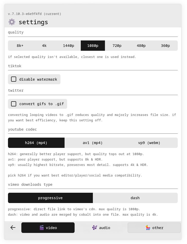 sans doute le meilleur downloader de videos et de musique, en plus il est Open Source ! (re)
cobalt.tools