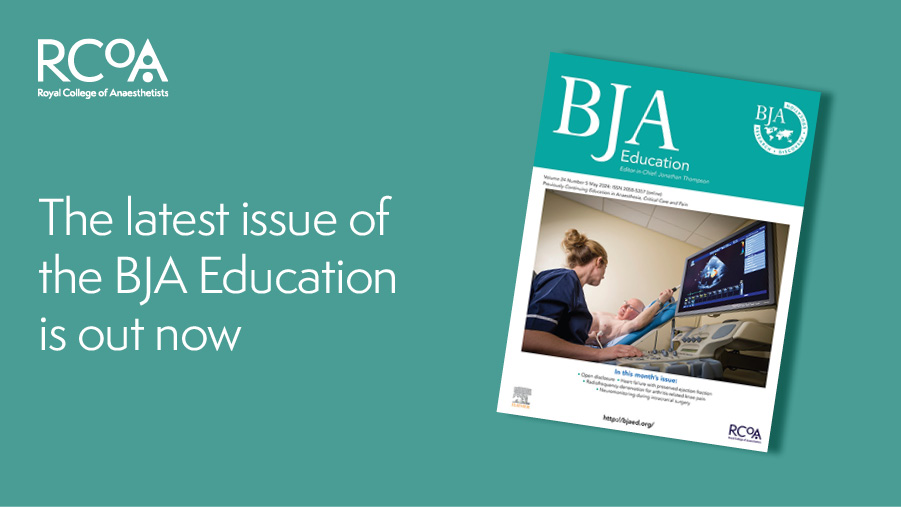 The latest issue of BJA Education is now available. Members are able to access the journal by logging into the MyRCoA portal myrcoa.rcoa.ac.uk, which includes a flipbook feature, or via the BJA Education website. @BJAJournals