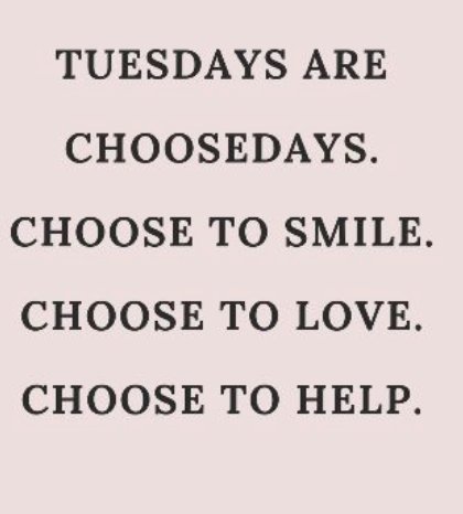 Have a blessed 'Chooseday' 
🕊️🤍🕯️💜✝️
