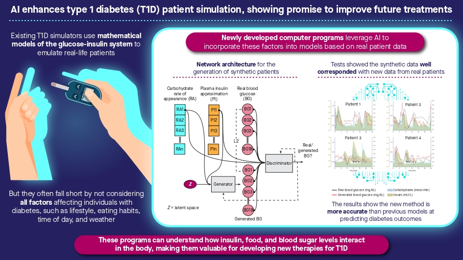 Specialized computer simulators are used to test new T1D therapies before animal/patient trials. We propose generative deep learning to learn comprehensive models from patient data to be used in T1D simulators. [rdcu.be/dBrno] @CommsMedicine @MicelabUdg @egdrc @GCDTR
