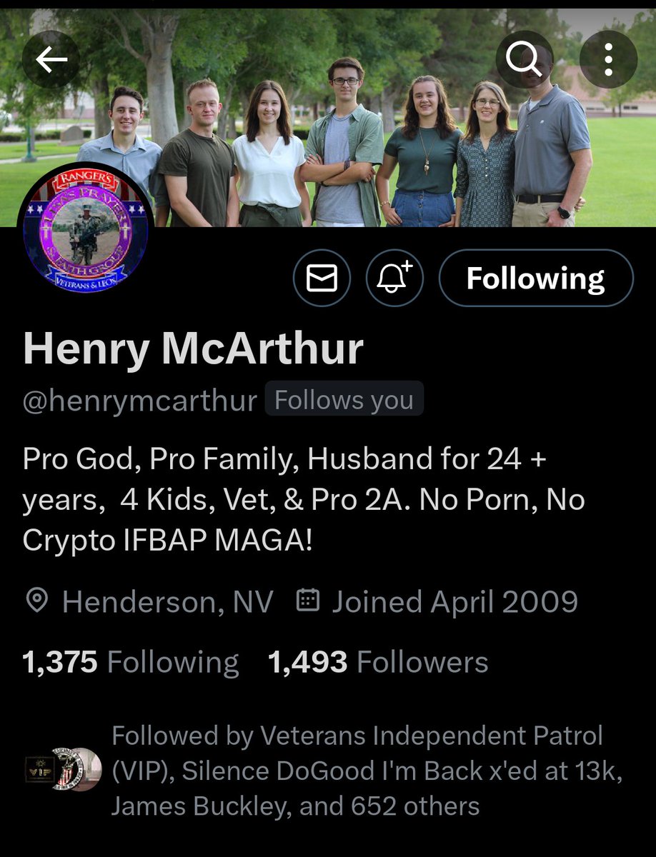🇺🇸 America, help this Veteran get to 1500 followers. He's a great Husband and an awesome Father. Henry McArthur @henrymcarthur is a true 🇺🇸 American Hero and Patriot. Come on 🇺🇸 America get behind this Veteran and get him to the goal by Wednesday. Henry McArthur @henrymcarthur…
