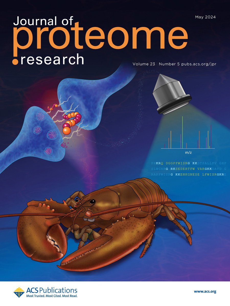 The latest issue of Journal of Proteome Research is live! On the cover: 'Neuropeptidomics of the American Lobster Homarus americanus' Read it here: go.acs.org/9eT