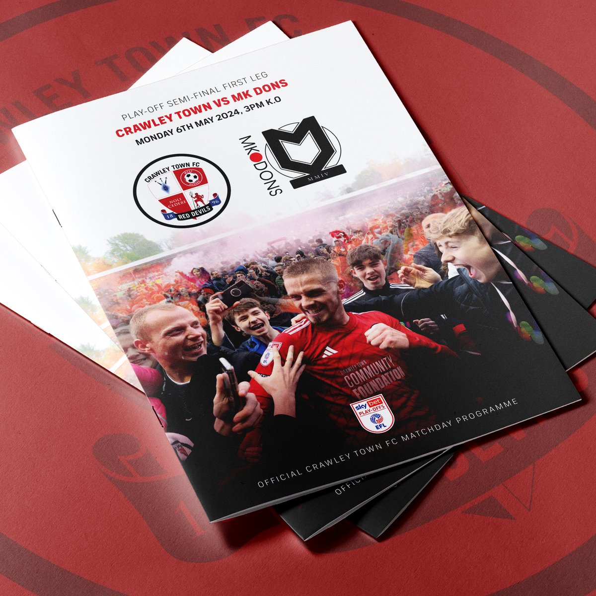 Spoken-Image (@spokenimage) on Twitter photo A day later than expected… 😅 but, game on!
Good luck to our client <a href="/crawleytown/">Crawley Town FC</a> in the League 2 playoffs this evening.
Pleasure to be asked to design the matchday programme for tonight.
Come on you reds! 🔴
#TownTeamTogether #CrawleyTown #playoffs A day later than expected… 😅 but, game on!
Good luck to our client <a href="/crawleytown/">Crawley Town FC</a> in the League 2 playoffs this evening.
Pleasure to be asked to design the matchday programme for tonight.
Come on you reds! 🔴
#TownTeamTogether #CrawleyTown #playoffs