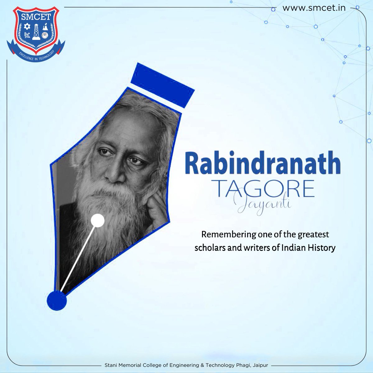 Wishes you all Happy Rabindranath Tagore Jayanti!

#rabindarnathtagore #Tagorejayanti2024 #tagore #rabindarnathtagorejayanti #Tagorejayanti #SMCET #Engineeringcollege