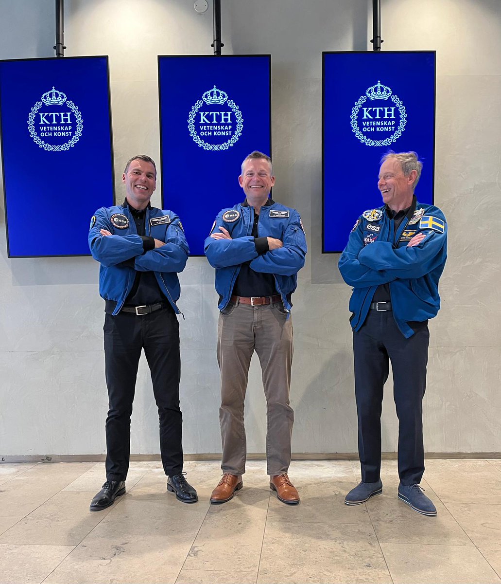 Three astronauts, three @esa generations, one picture. 👨‍🚀👨‍🚀👨‍🚀 @astro_marcus, @Astro_Andreas and @CFuglesang came together before meeting the kings and queens of Sweden and Denmark in Stockholm yesterday. 🇸🇪🇩🇰 The astronauts discussed how space research and technology can help