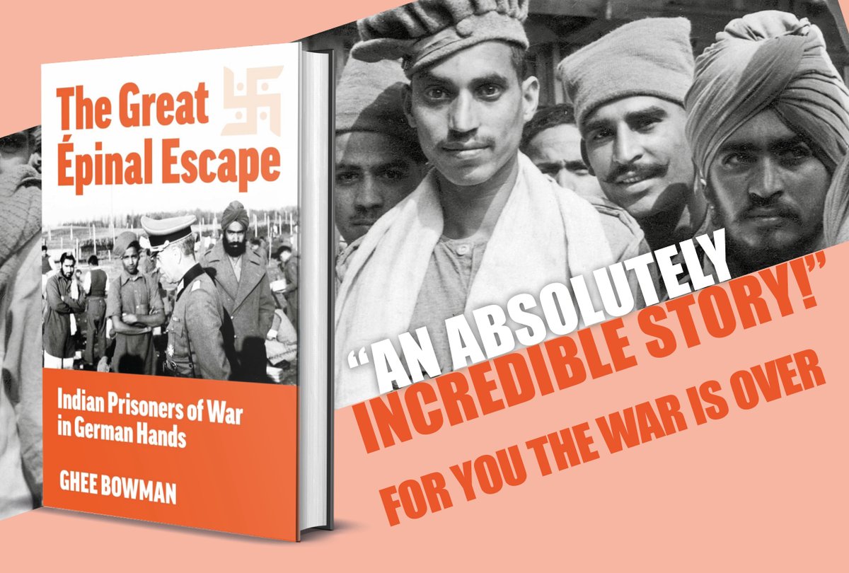 'An absolutely incredible story.' Ghee Bowman speaks to @FYTWIO pod about his new book 'The Great Épinal Escape', and the amazing tale of the mass breakout from a camp in Épinal by hundreds of Indian servicemen. #WW2 #History @GheeBowman #IndianArmy 👂foryouthewarisover.podbean.com/e/series-7-epi…