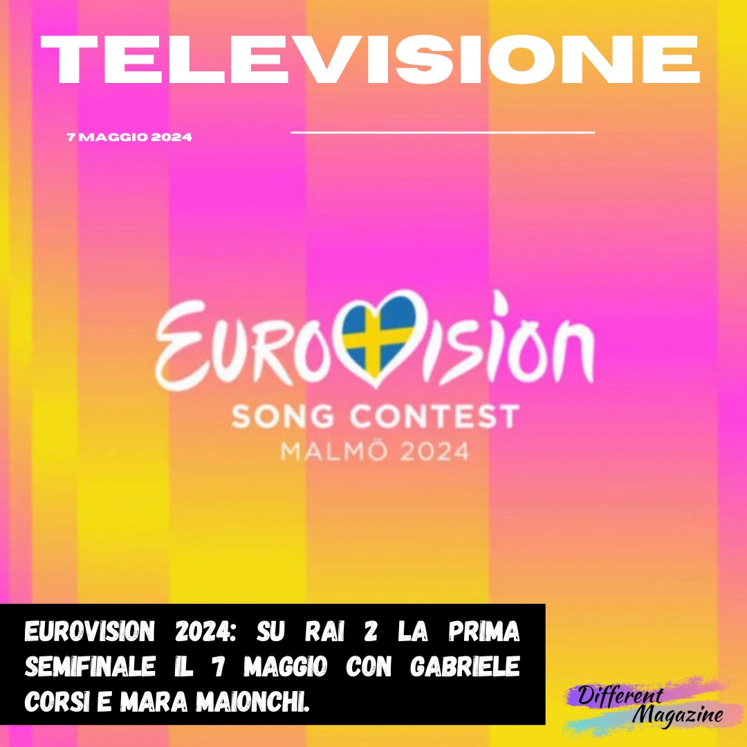 Eurovision 2024: su Rai 2 la prima semifinale il 7 maggio con Gabriele Corsi e Mara Maionchi.
⏩ differentmagazine.it/eurovision-202…
#AngelinaMango #BenjaminIngrosso #Chanel #EleniFoureira #EricSaade #ESC2024 #Eurovision #EurovisionSongContest #GabrieleCorsi #JohnnyLogan #Malmö #MaraMaionchi